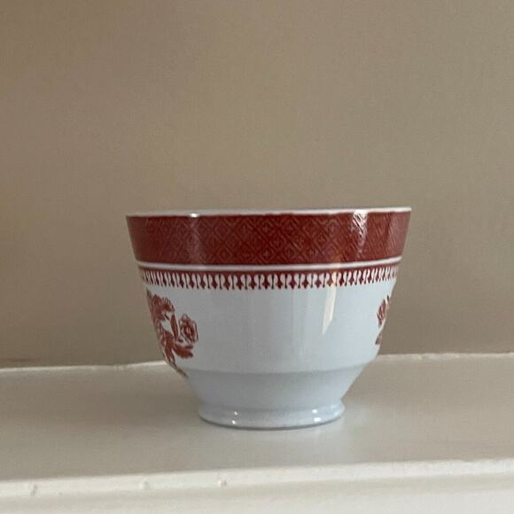 Vintage Spode Fitzhugh Pattern, Red, White, Floral, Set of 4 Teacups & Saucers - Picture 3 of 11